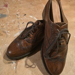 Italian Leather Wingtip Oxfords 8D
